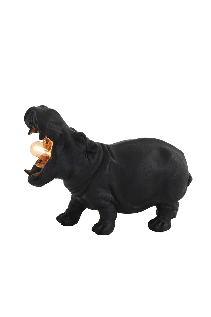 Hippo Tafellamp zwart